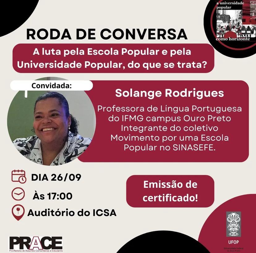 Roda de conversa: A Universidade Popular como Horizonte