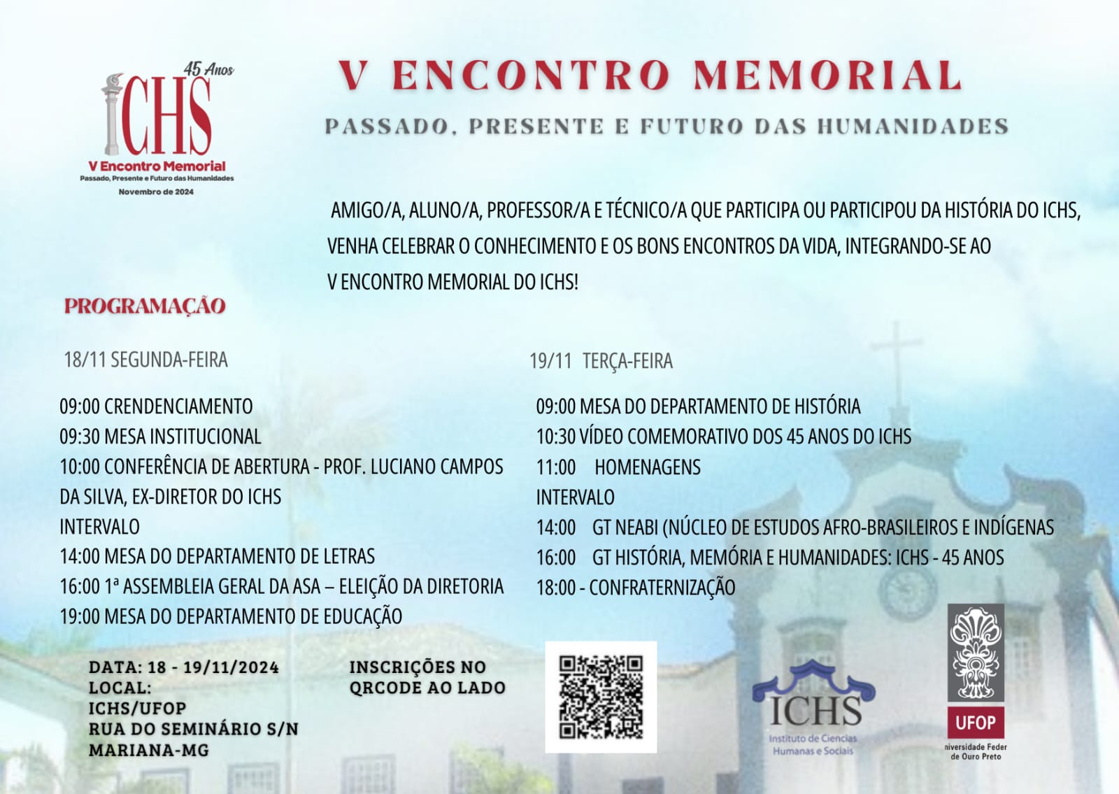 5º Encontro Memorial: Passado, Presente e Futuro das Humanidades