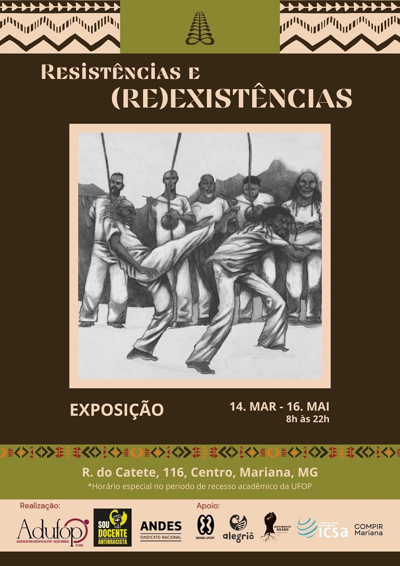 Imagem de divulgação da II Exposição Projeto Resistências e (Re)Existências