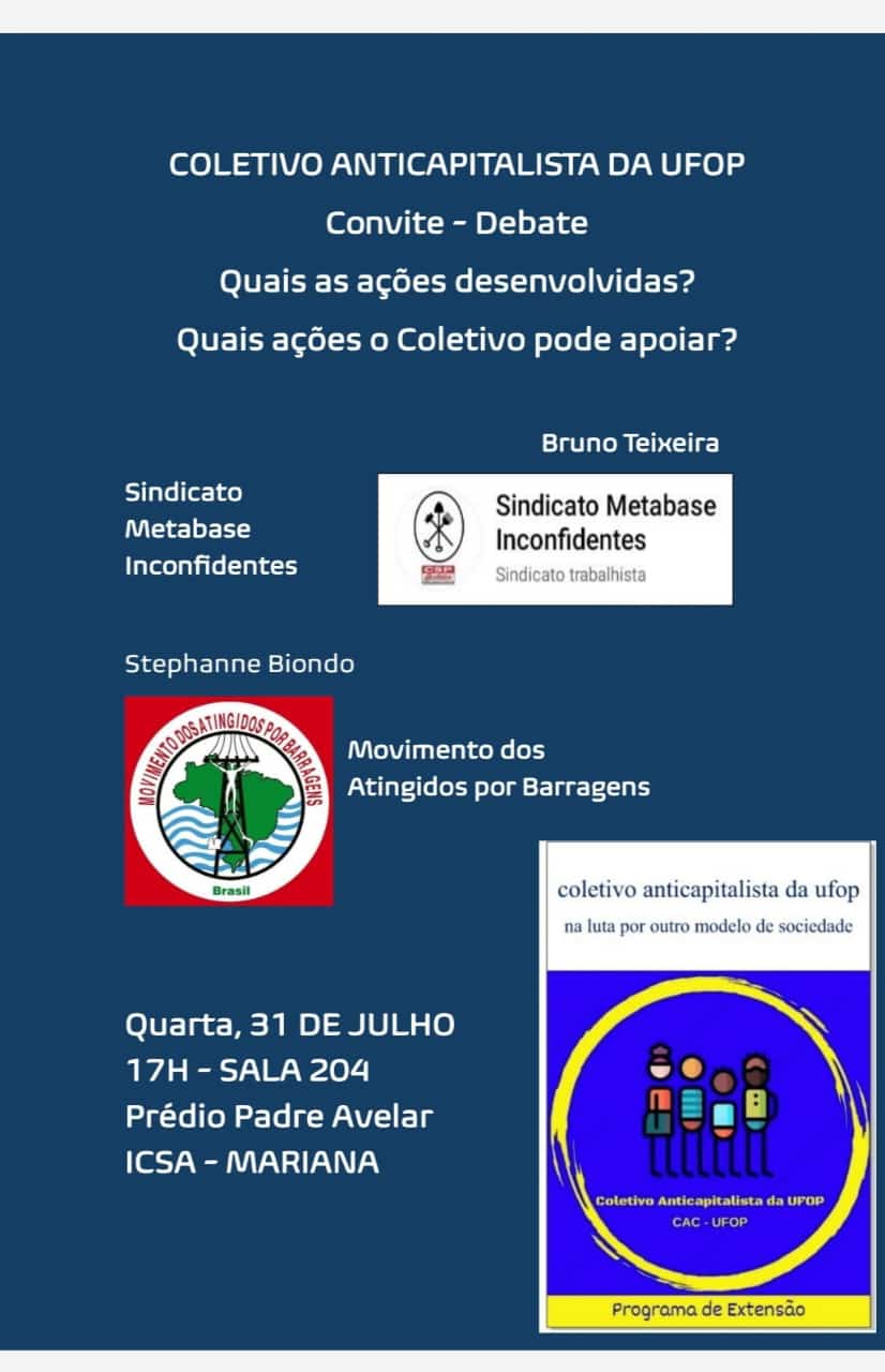 Coletivo Anticapitalista da UFOP; Quais as ações desenvolvidas?; Quais as ações o Coletivo pode apoiar?