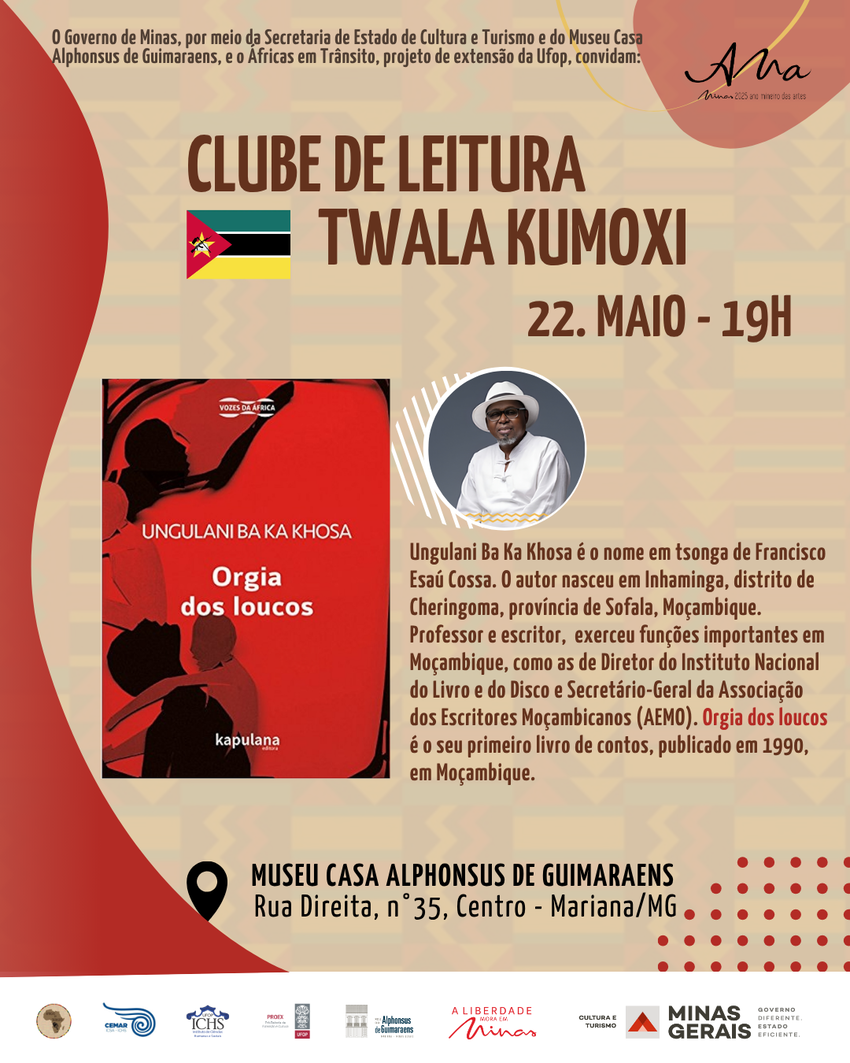 Banner de divulgação Clube de Leitura Twala Kumoxi.
