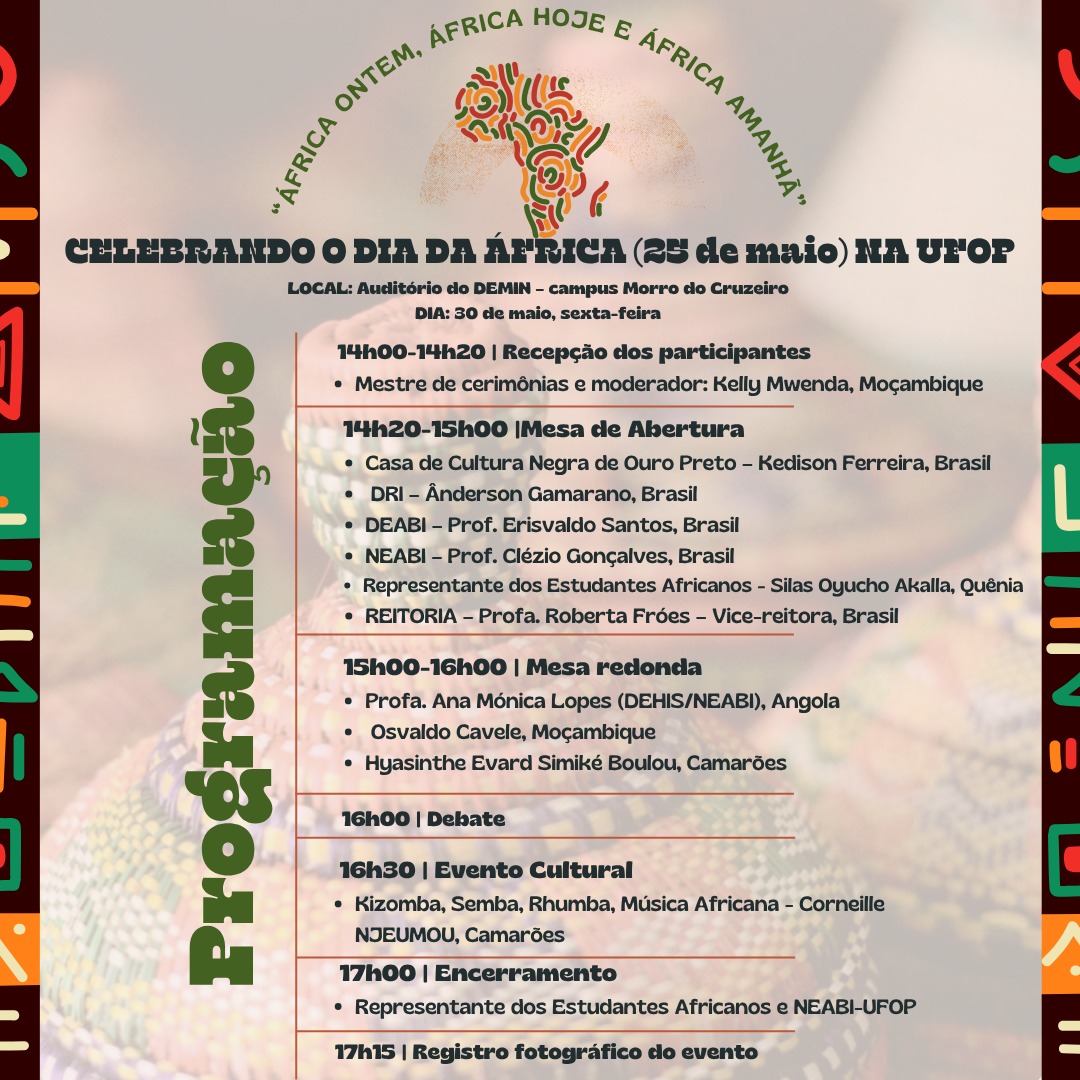 Descrição da programação