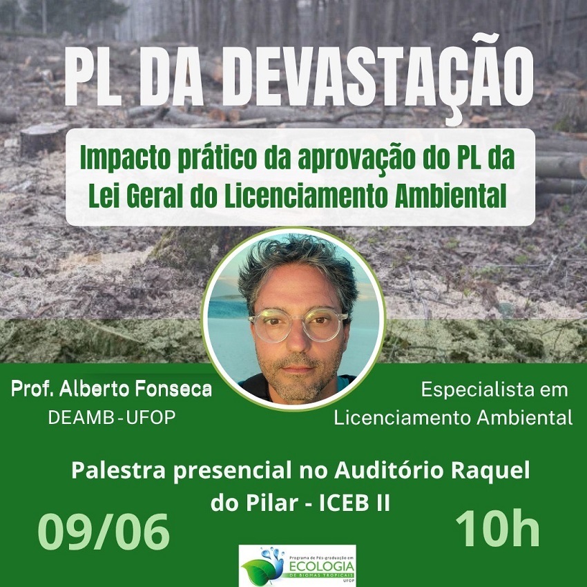 Banner com informações sobre o evento.