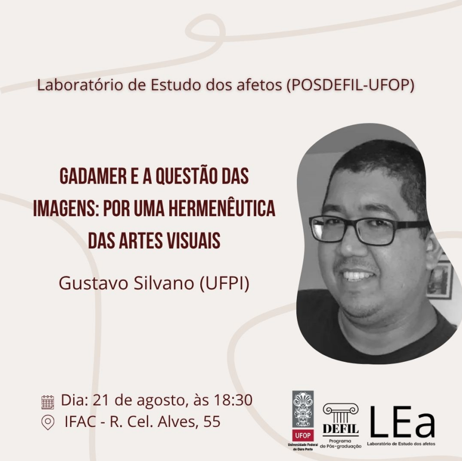 Imagem traz as informações sobre a palestra que será ministrada pelo professor Dr. Gustavo Silvano. 