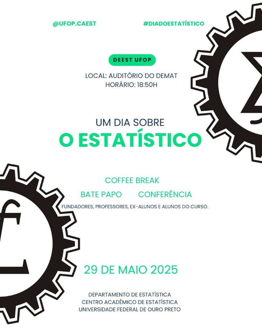 Banner de divulgação do evento, dia do estatístico