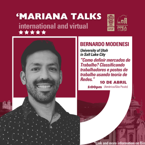 Divulgação do segundo Mariana Talks com o professor Bernardo Modenesi