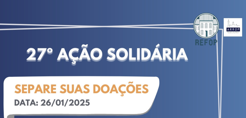 Banner de divulgação da 27ª edição da Ação Solidária das Repúblicas.