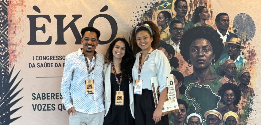 Representantes da UFOP durante o 1º Congresso Internacional da Saúde da População Negra, em Belo Horizonte.