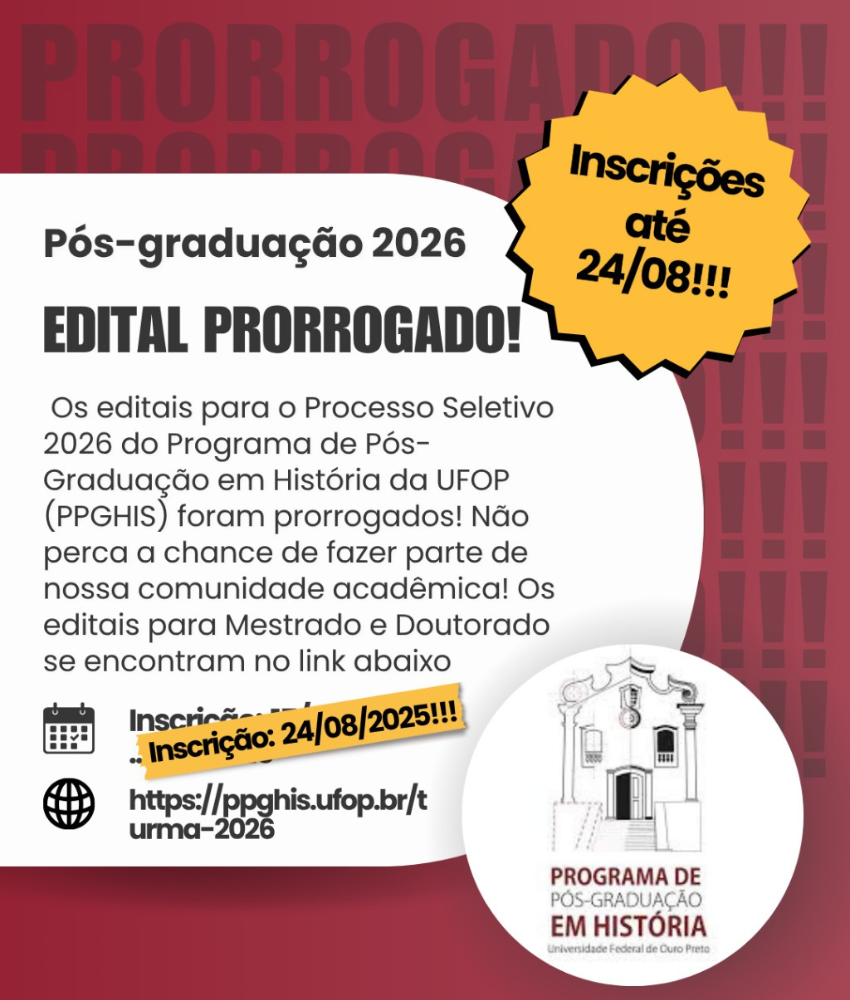 Cartaz com informações sobre a prorrogação do processo seletivo