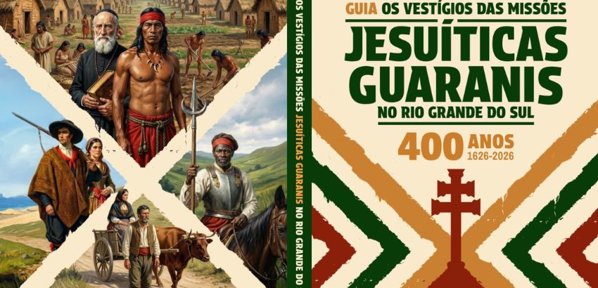 Capa do livro "guia: os vestígios das missões jesuíticas guaranis" do autor Juliano Ozga