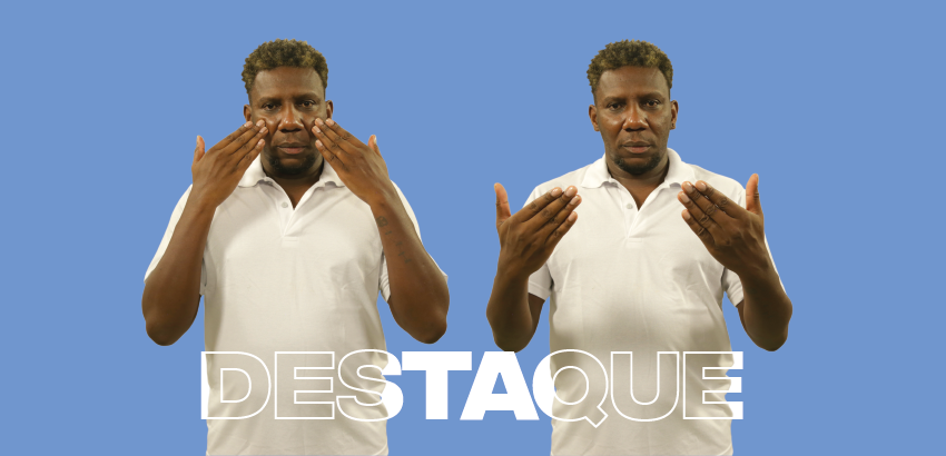 Banner de destaque em libras