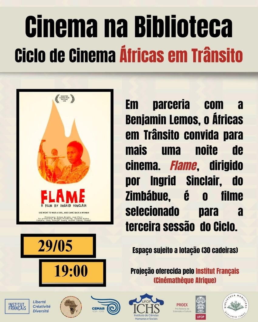 Banner de divulgação Ciclo de Cinema Áfricas em Trânsito