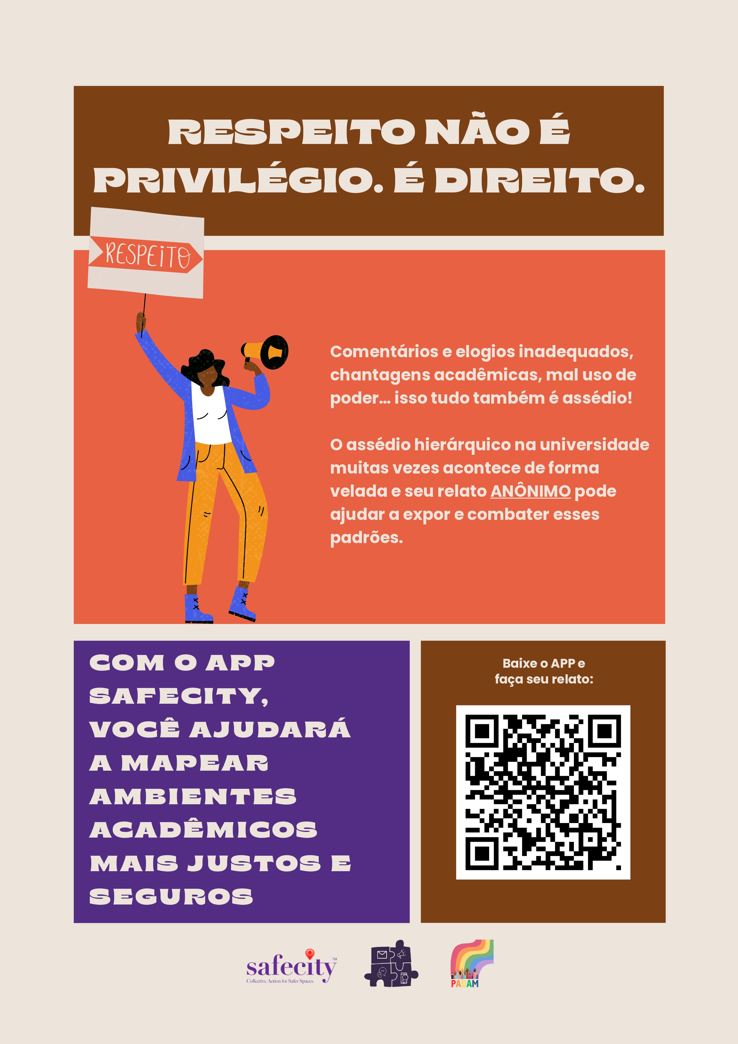 Banner de divulgação aplicativo Safecity.