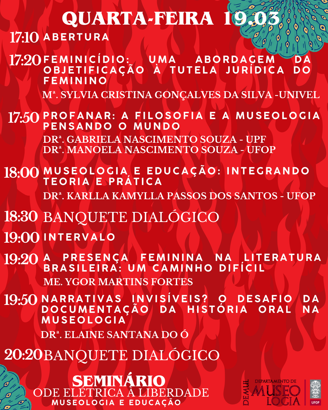 Banner de divulgação Seminário de Museologia.