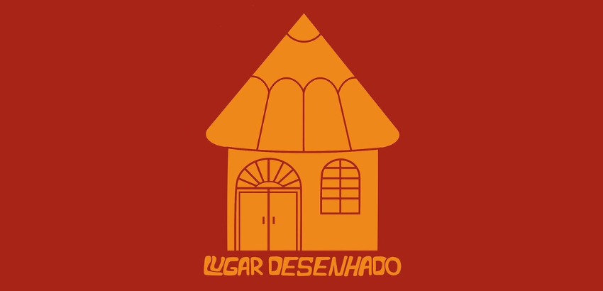 Ilustração em estilo infantil de uma casa em tons terrosos