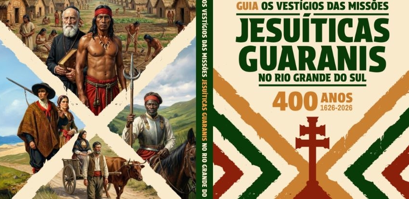 Capa do livro "guia: os vestígios das missões jesuíticas guaranis" do autor Juliano Ozga