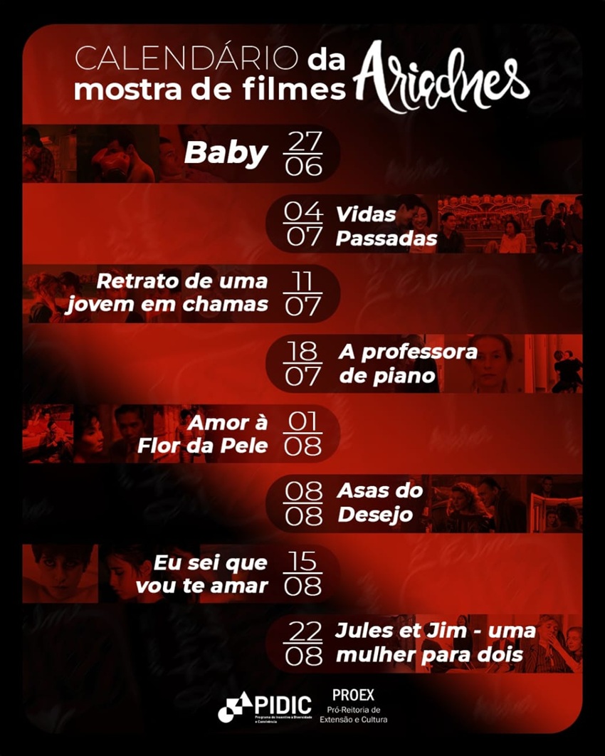 Banner de divulgação com os dados da programação