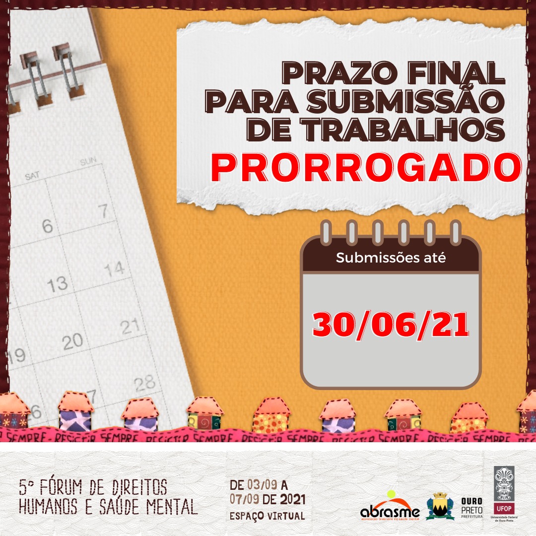 Prorrogacaoprazosubmissaodetrabalhosparao5oforumdhsm Universidade Federal De Ouro 2291